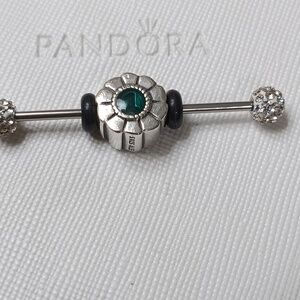 Pandora Vintage Stirling Silver And Blue enamel 1st Place Blue Ribbon Charm